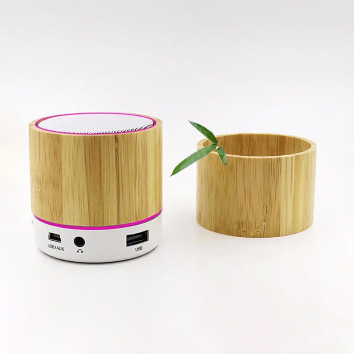 Eco-friendly bamboo wireless speaker with TF card