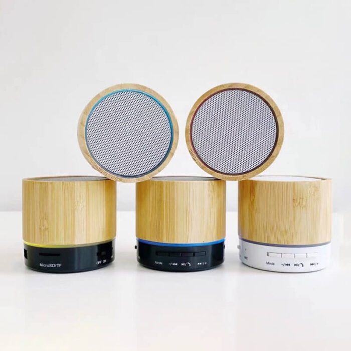 Eco-friendly bamboo wireless speaker with TF card