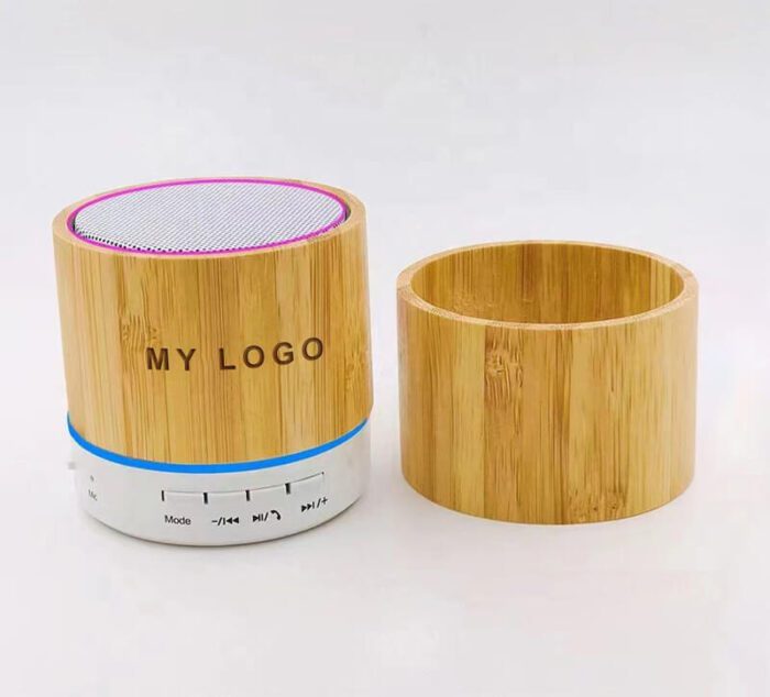 Eco-friendly bamboo wireless speaker with TF card