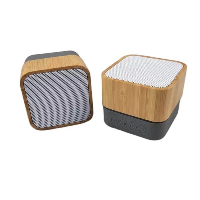 Eco-friendly square bamboo bluetooth speaker