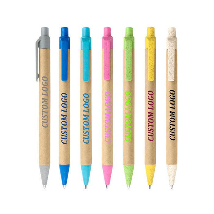 Eco-friendly wheat straw kraft paper ballpoint pen