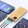 Eco-friendly bamboo fast charging powerbank 22.5W 10000mAh