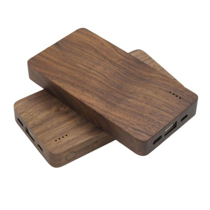 Eco-friendly bamboo powerbank wireless charger