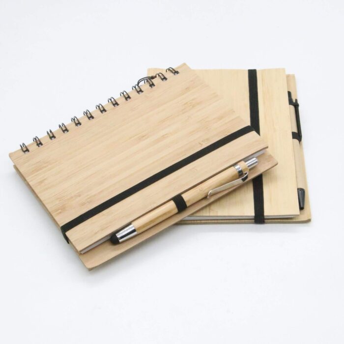 Eco-friendly bamboo pen & notebook set