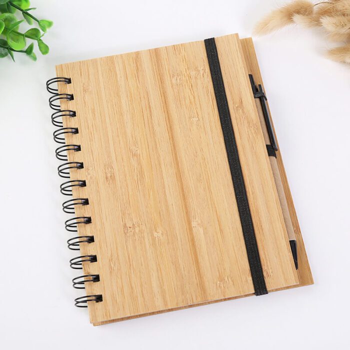 Eco-friendly bamboo pen & notebook set