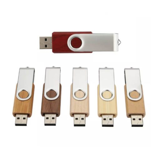 Eco-friendly Wooden Swivel USB Drives