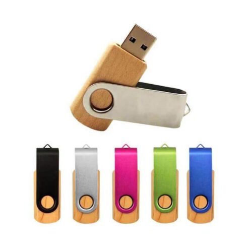 Eco-friendly Wooden Swivel USB Drives