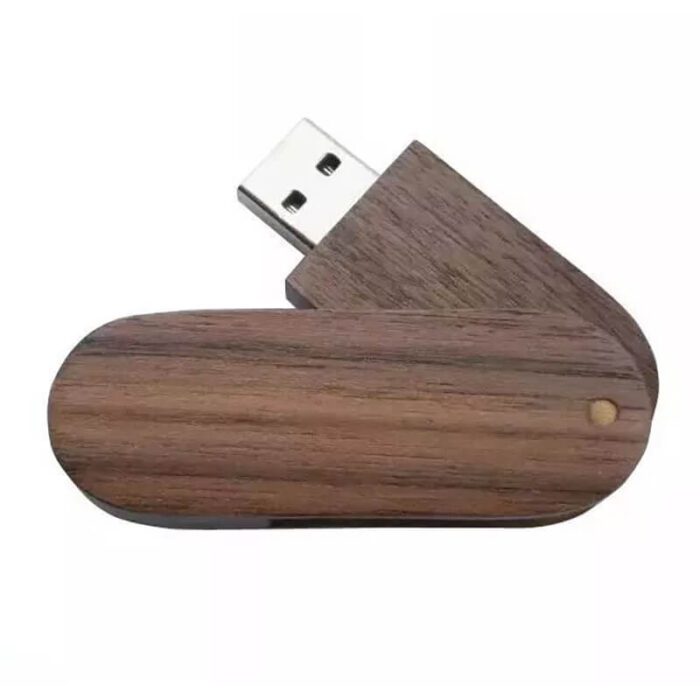 Ekologicky šetrné dřevěné disky USB pro otáčení a skládání