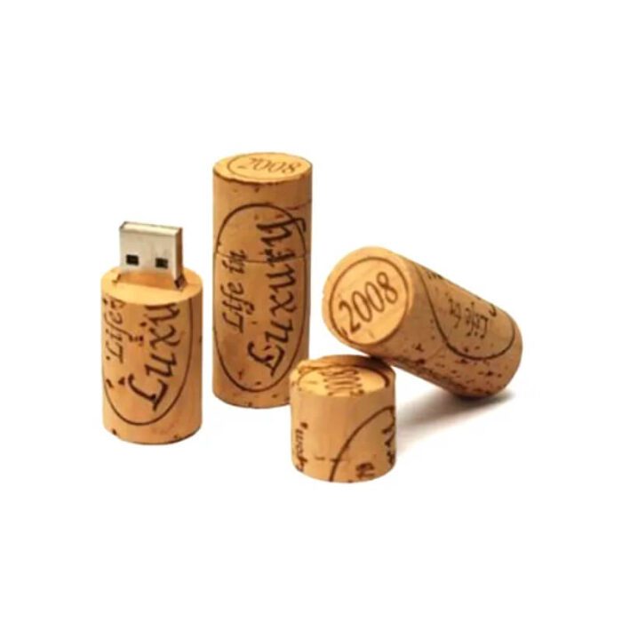 Eco-friendly wine cork USB drives