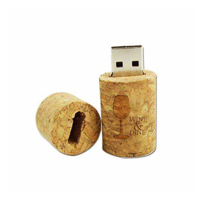 Eco-friendly wine cork USB drives