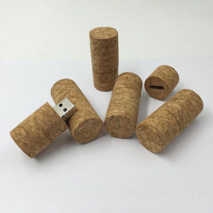 Eco-friendly wine cork USB drives