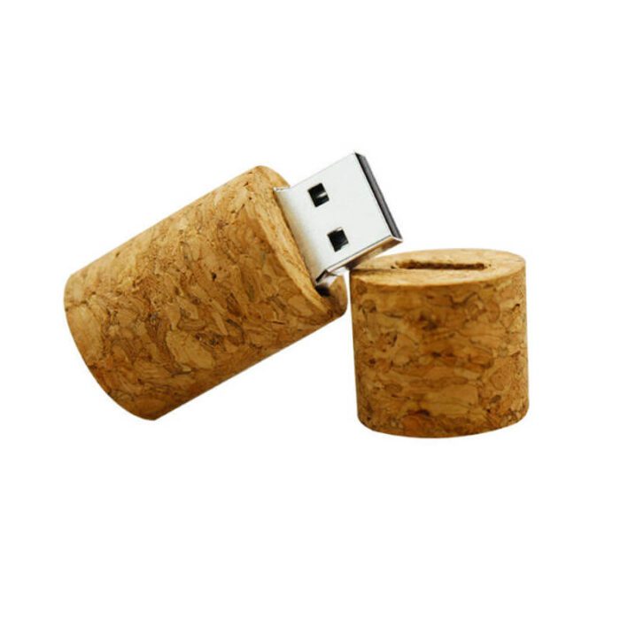 Eco-friendly wine cork USB drives