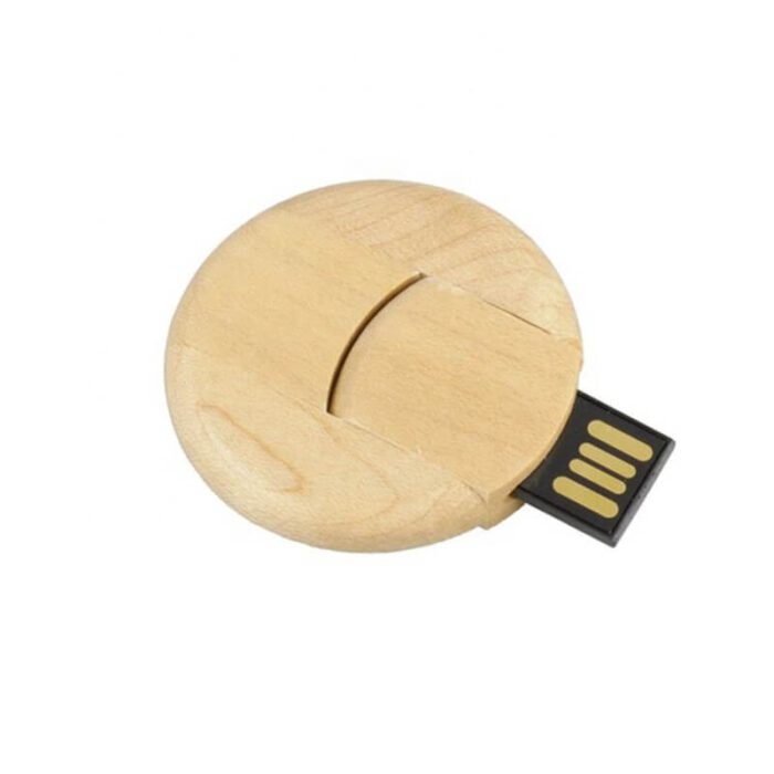 Eco-friendly round wooden USB drives